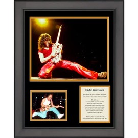 HOFSM.COM Hall of Fame Sports Memorabilia Framed Eddie Van Halen 11"x14" Music Three Photo Collage