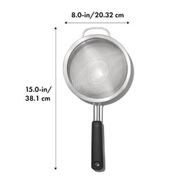OXO Good Grips 8-Inch Double Rod Strainer, Black