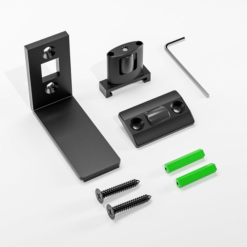 CCJH Barn Door Floor Guide, Adjustable Bottom Double Small Rollers