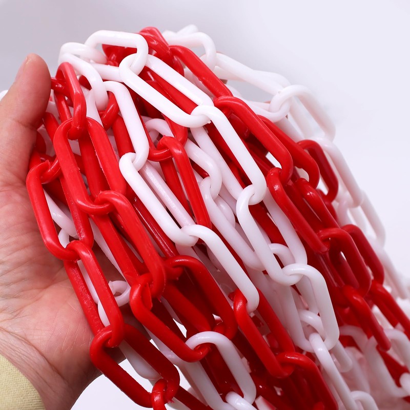 Piuluvor® 10 m Barrier Chain Red White Plastic Chain Barrier