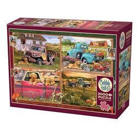 Cobble Hill 2000 Piece Puzzle - It's a Dog's Life - Sample Poster Included