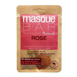 Masque Bar Naturals Rose Sheet Mask 99% Natural, Vegan, and Gluten Free