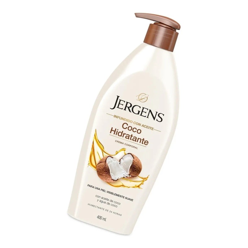 Jergens Crema Corporal Coco Hidratante Piel Suave 400ml