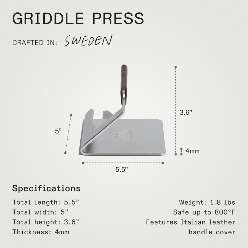 Made In Cookware - Stainless Steel Grill Press - Removable