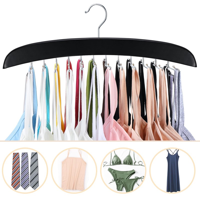 Tank Top Hanger with Premium Wood, 24 Large Capacity, Space