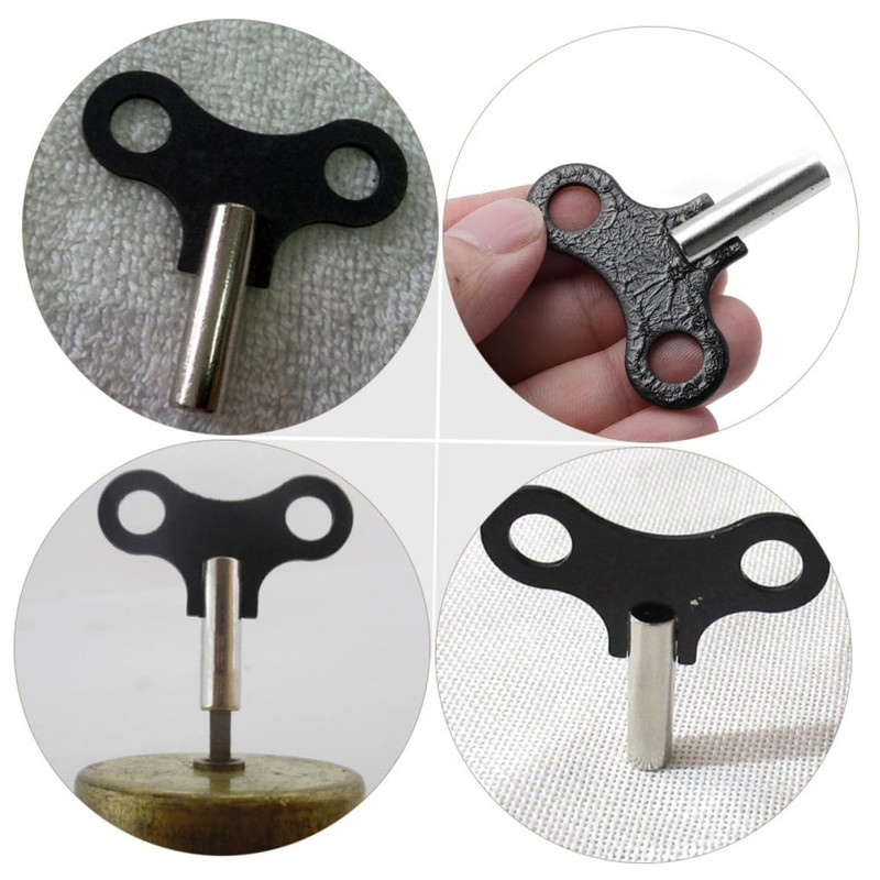 SHINEOFI 4pcs Clock Iron Keys for Clock Repair Durable Winding
