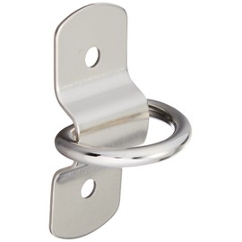 Nissa Chain P-10140 Nickel D-Ring & Can Seat 0.8 inches (20 mm), Reference Load 22.0 lbs (10 kg), Pack of 2