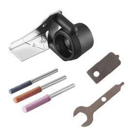 TopHomer Universal Chainsaw Field 6PCS Sharpening Kit - Includes Chain Saw Sharpener Attachment,3 Grinding Stones, Spacer,Wrench