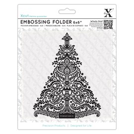 Xcut 6x6" Arts & Crafts Tree Embossing Folder, DIY Arts & Craft Accessories, Card Making Supplies, Embossing Decoration, Scoring Supplies & Crafting Tool Accessories, Scrapbooking, Embossing Ink Pads