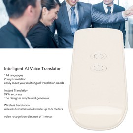Voice Translator Device, G5 PRO Intelligent Two-Way Instant Voice Translator, Translation of 144 Languages, Portable Intelligent Bluetooth Voice Interpreter (White)