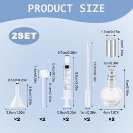 YENOVO Perfume Dispenser Transfer Tool Kit, Large Bottle Dispensing Funnel and Syringe Dispenser Pump, Refillable Set for Travel Cosmetic Perfumes Transfer to Empty Small Bottles (10Pcs Kit+Bottle)