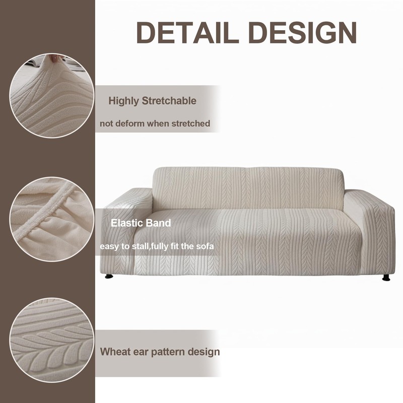 1 Piece Stretch Sofa Cover Washable for 4 Seater Oversized