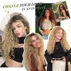 20" Curly Hair Topper for Women, Instant Style Transformation