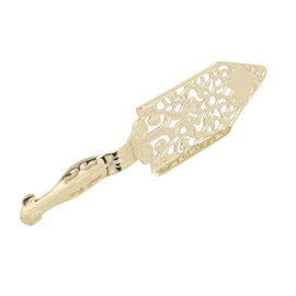 Absinthe Spoon, Comfortable Weight Stainless Steel Wormwood Cocktail Spoon Retro Beautiful for Clubs for Bars for Home Gold