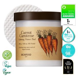 Skin Food 캐롯 카로틴 카밍 워터 패드 (증정 마스크3매) Carrot Carotene Calming Water Pad (Includes 3 Free Masks) [Single item]
