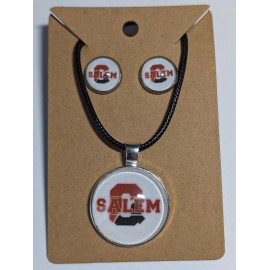 High School Earrings And Necklace Set