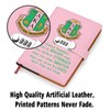 JOHSBYD AKA Sorority Gift Leather Combination Lock Notebook for Women
