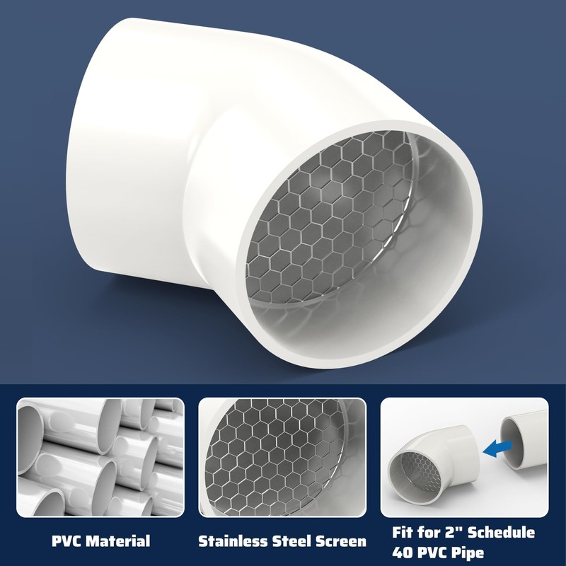 Pearwow PVC Vent Termination Cap, 1 Pcs Roof Vent Cap