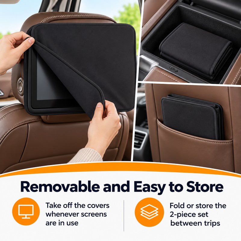 12.6-Inch Rear Entertainment Screen Protectors for SUVs – 2-Piece Protective