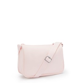 Kipling Women's Callie, Organize Accessories, Spacious Interior, Adjustable Shoulder Strap, Nylon Travel Bag Cross Body, Pink Sands, 8.25''L x 7.75''H x 5''D