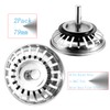 Sink Strainer Plug, 2Pack Kitchen Sink Waste Plug Drain Stopper