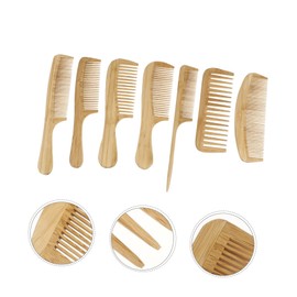 BIUDECO 7pcs Bamboo Hair Brush Bristle Hairbrush Tail Comb for Men and Women Reduces Breakage Suitable for All Hair Types Knot Styling
