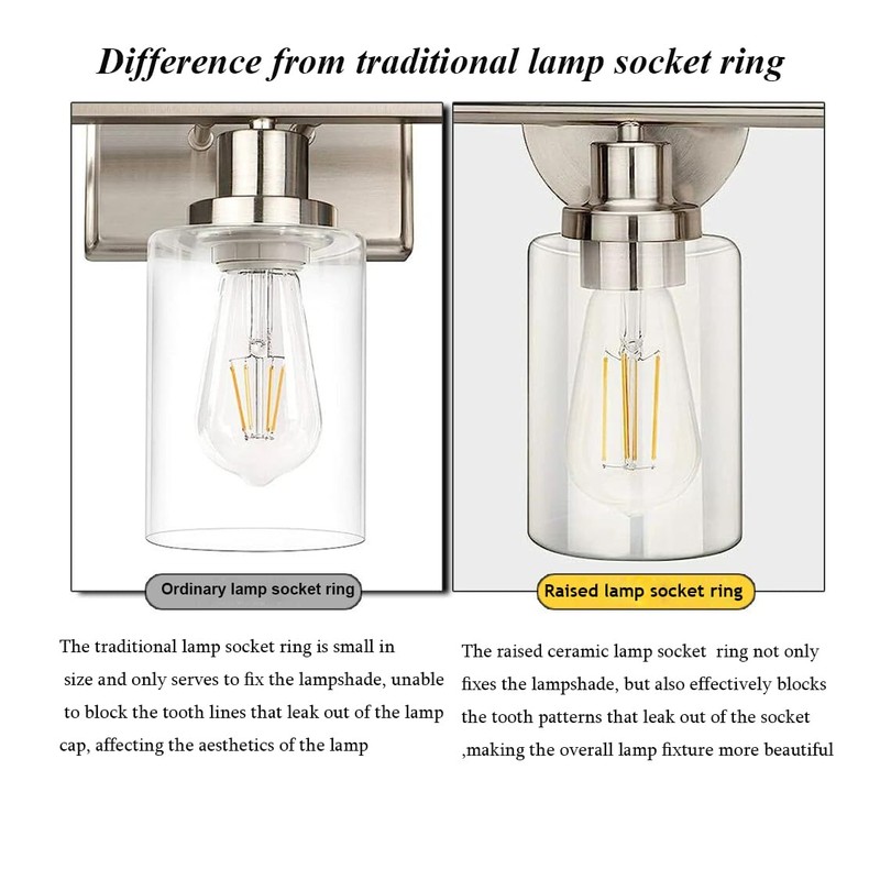 QMTSINEW Metal Lamp Shade Collar Rings, Light Socket Shade Ring