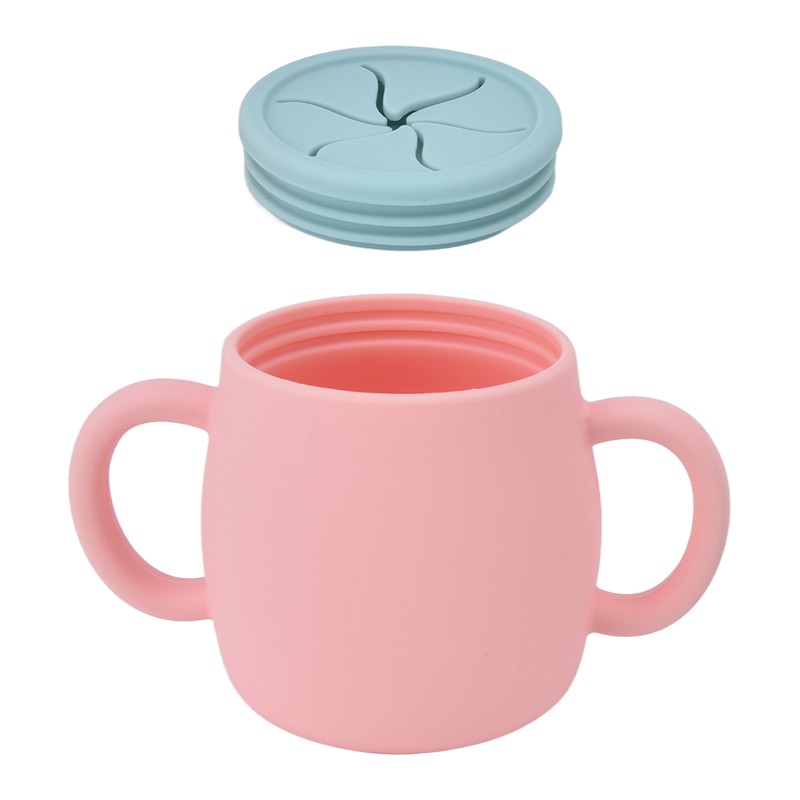 Silicone Toddler Cup Drop Proof Portable Baby Training Cup with