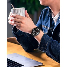 CIVO Watches Men Sport Stylish: Quartz Big Numbers Easy Read Wristwatch - Analogue Black Military Nylon Straps