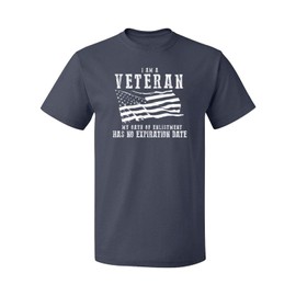 I am A Veteran My Oath Have No Expiration - playera para hombre, Marino, Large