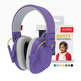 Alpine Muffy Kids Ear Defenders Children aged up to 16 – CE & UKCA Certified – 25 dB Noise Cancelling Headphone for Autism, Sensory Aid – Premium Hearing Protection with Adjustable Headband – Purple