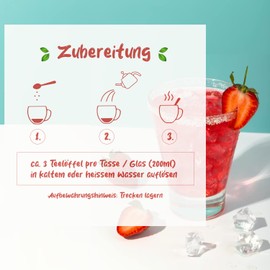 King George – Royal Tea Time, Strawberry Kiwi Instant Drink 6 x 400 g, Hot and Cold a Delight, Instant Tea Drink with Strawberry Kiwi Flavour, Makes up to 4 Litres