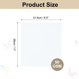 Rebower 50 Sheets Parchment Paper Aged Look Stationery 90GSM Vintage Paper Sheet, [for Certificate, Invitation, Envelope] - 8.5 x 11 Inch/Purple Grey