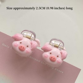 Mini Small Hair Clips, Cute pig Sophistication Hair Clips Hair Accessories for Women Girls(4pcs)