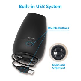 SOICARE 車用ディフューザー USBプラグイン ハンディ小型車用エッセンシャルオイルディフューザー かわいいポータブルディフューザー エッセンシャルオイル用ミニ超音波加湿器 小さなスペース用のUSBコード内蔵 エレガントなブラック