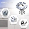 MroMax 5Pcs Crystal Zinc Alloy Cabinet Knobs 30mm Diamond Shape
