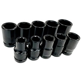 Makita Compatible Socket Wrench Set Impact Wrench 1/2 Inch Socket Impact Socket Set Wrench Tire Change Hex Adapter High-Kohki Compatible 10mm 12mm 13mm 14mm 15mm 17mm 19mm 21mm 22mm 24mm (WSO1001)