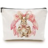 Coquette Pink Bow Bunny Makeup Bag, Coquette Girl Gift, pink06,