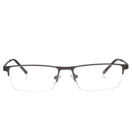 Jcerki Photochromic Gray Reading Glasses +4.50 Strength Half Frame Men Eyeglasses