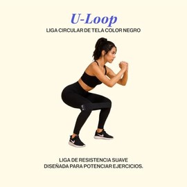 U can - Liga de Resistencia de Tela para Ejercicio | Bandas Elásticas Fitness de Algodón y Látex Antideslizante | Entrenamiento | Resistente, Lavable 
