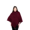 ARAN ISLE Ladies Poncho 100% Virgin Wool Aran Cable Knit