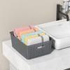 Kekow Paquete de 4 cesta de almacenamiento de plástico gris,