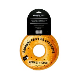 Kenneth Cole Stuffing-Free Durable New York Bagel Dog Toy – Chew-Resistant Nylon, Squeaker, Crinkle, and All-Day Play