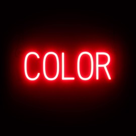 SpellBrite COLOR Sign | Hair Salon-Related Sign with Neon Look, Red LED Light Source | 20.6" x 6.3"
