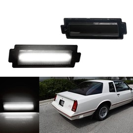 Tonsya Compatible With 1981 1982 1983 1984 1985 1986 1987 1988 Chevy Monte Carlo SS Rear Bumper side marker lights White Led Smoked Lens #5972205