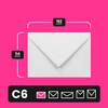 Netuno 100 White Elegant envelopes DIN C6 114x162mm 4.49x6.38 inches