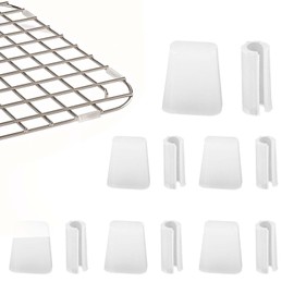 Waziaqoc 20Pcs Sink Rack Feet with 20Pcs Bumpers, Kitchen Sink Wire Replacement Feet for Sink Grid Sink Wire Protective Rack Feet, White