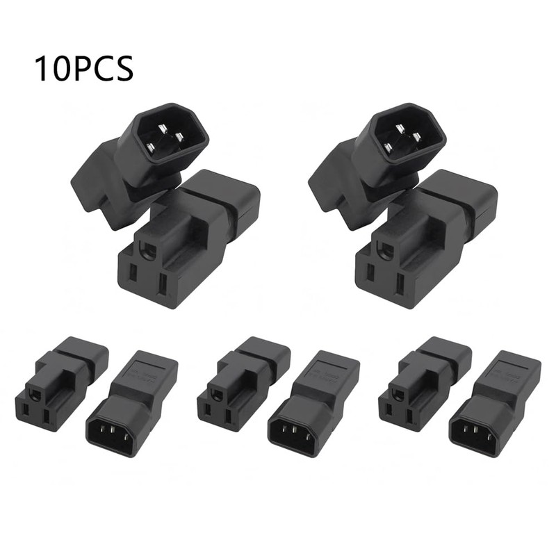 2 Pack IEC320 C14 Male to Nema 5-15R PDU USA