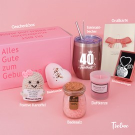 Tixlux Gift for Women, 40th Birthday Gift Set, Stylish Birthday Gift for Wife, Girlfriend, Sister, Mother, Perfect for Anniversary