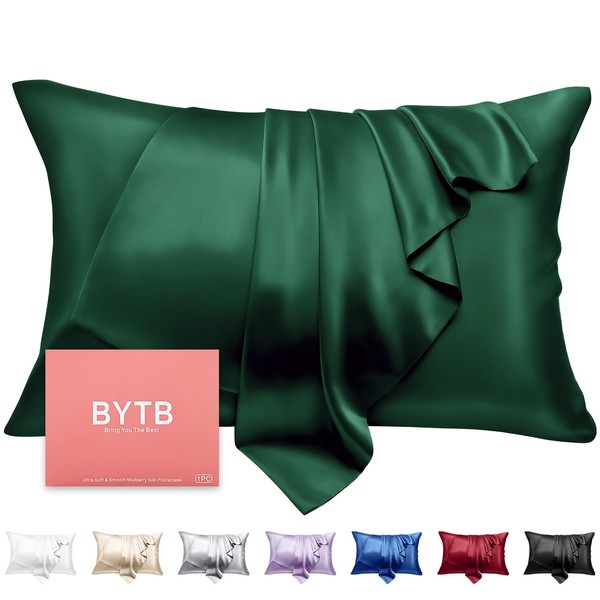 BYTB 100% Silk Pillow Cases King Size Mulberry Silk Pillowcase